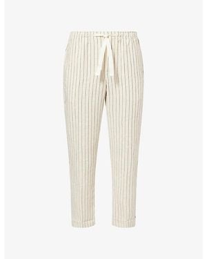 Orlebar Brown Alex Striped Linen Trousers - Natural