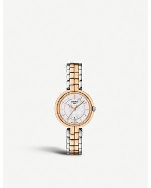 Tissot Women's Stainless Steel T094.210.22.111.00 Flamingo Rose Gold Watch - White