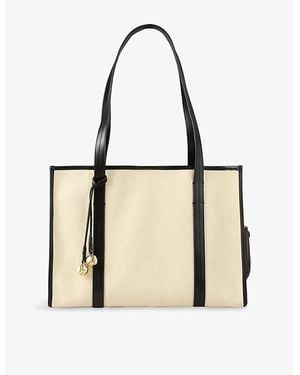 Sandro Medium Canvas Tote Bag - Natural