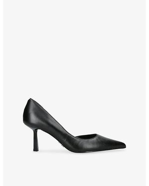 Steve Madden Vena 017 Leather Heeled Courts - Black