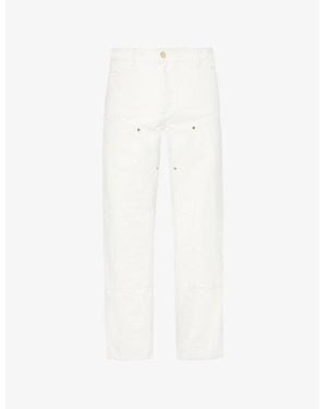 Carhartt Double Knee Straight-Leg Organic-Cotton Jeans - White