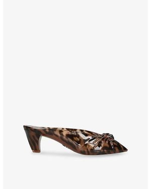 Chloé Square-Toe Jelly Heeled Mules - Multicolor