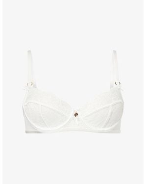 Lounge Underwear Adelyn Balcony Lace Bra - White