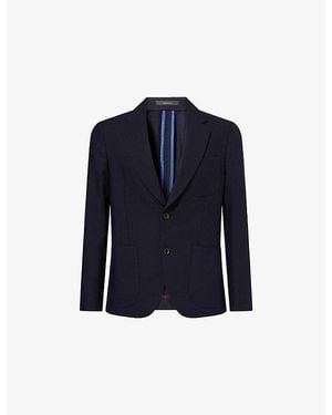 Paul Smith Single-Breasted Unlined Wool Blazer - Blue