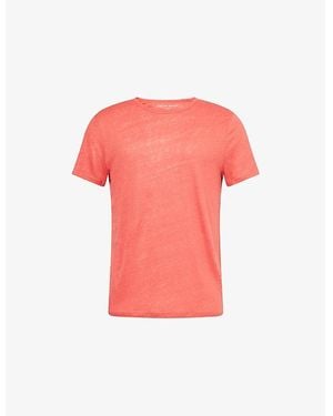 Derek Rose Jordan Crewneck Linen T-Shirt - Pink