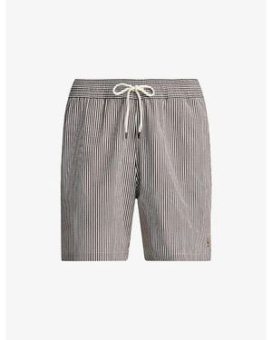 Polo Ralph Lauren Traveller Striped Swimming Trunks - Grey