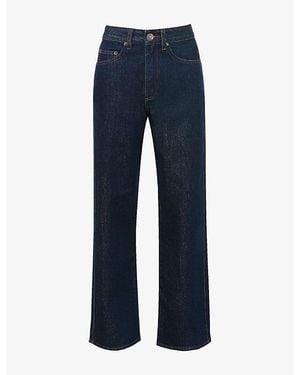 House Of Cb The Slim Boyfriend Straight-Leg Jeans - Blue