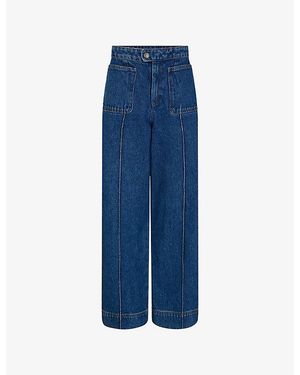 Soeur Harry Wide-Leg High-Rise Jeans - Blue