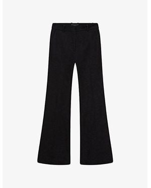 JOSEPH Tafira Flared-Leg Stretch-Woven Pants - Black