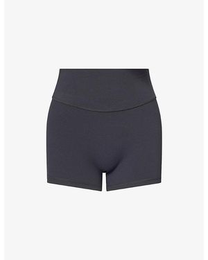BO+TEE Floor Over Mini Stretch-Woven Shorts - Blue