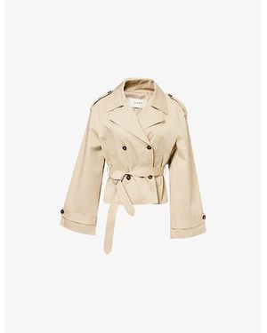 Dissh Gabriel Cropped Cotton Trench Coat - Natural