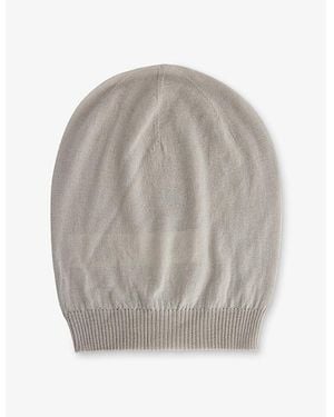 Rick Owens Hollywood Medium Wool Beanie Hat - Grey