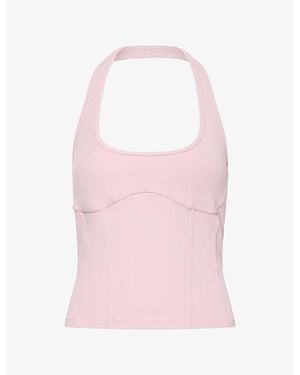 WE Are Tala Dayflex Corset Woven Halterneck Vest - Pink