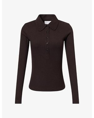 Citizens of Humanity Brea 60's Knit Polo Shirt - Black
