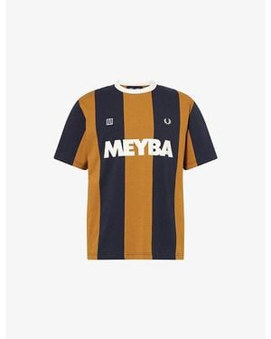 Fred Perry X Meyba Striped Cotton T-Shirt - Blue