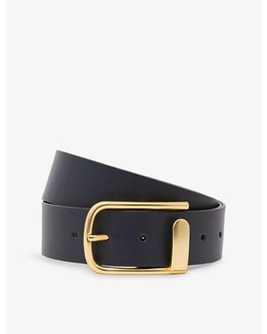Reiss Lyla Half-Keeper Leather Belt - Blue