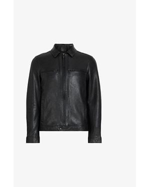 AllSaints Luck Regular-Fit Leather Jacket - Black