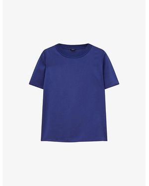 JOSEPH Rubin Regular-Fit Silk-Crepe T-Shirt - Blue