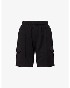 Arne Everyday Lux Cotton-Blend Cargo Shorts - Black