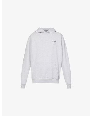 Represent Owners' Club Graphic-Print Relaxed Cotton-Jersey Hoody - White