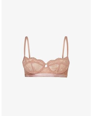 Lounge Underwear Blossom Stretch-Lace Balconette Bra - Pink