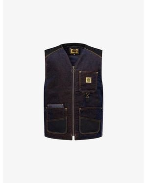Carhartt X Nicholas Daley Logo-Embroidered Denim Vest - Blue