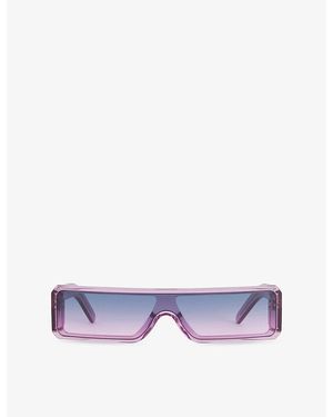 Rick Owens Gethshades Rectangular-Frame Acetate Sunglasses - Purple