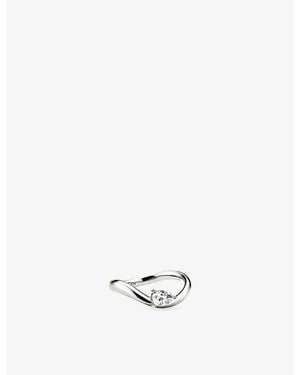 MEJURI Dome Figure Balance Diamond Ring - White