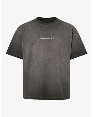 Twojeys Icon Logo-Print Cotton T-Shirt - Grey