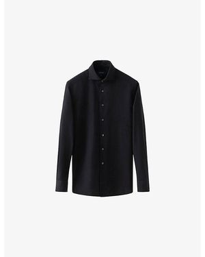 Eton Long-Sleeved Contemporary-Fit Denim Shirt - Black