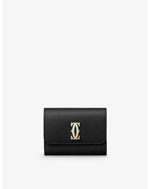 Cartier C De Mini Leather Wallet - Black