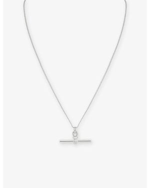 Astrid & Miyu Hardware T-Bar 925 Sterling Pendant Necklace - Metallic