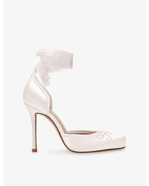Steve Madden Larina Satin Heels - White