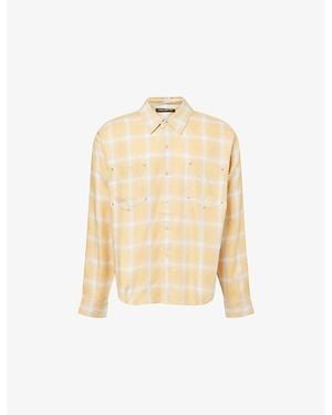 Cole Buxton Western Check Woven Shirt - Natural