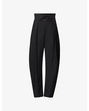 RÓHE Frames Puck Tailored Wool-Blend Trousers - Black
