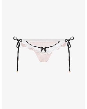 Agent Provocateur Miffy Tie-Side Bikini Bottoms - White