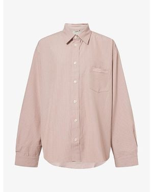 Basket Case Alleyway Stripe Long-Sleeve Woven Shirt - Pink