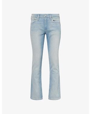 PAIGE Normandie Transcend Straight Stretch-Denim Jeans - Blue