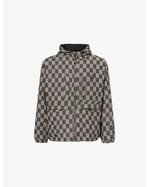 Heresy Trellis Checked Linen-Blend Jacket - Grey