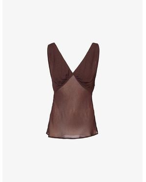 Dissh Jorja V-Neck Woven Top - Purple