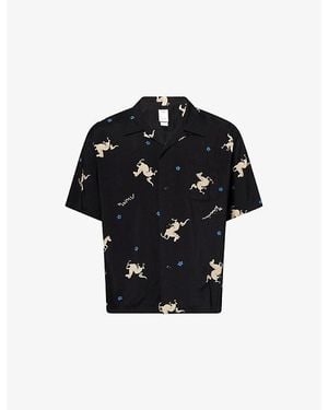 Visvim Crosby Printed Rayon Shirt - Black