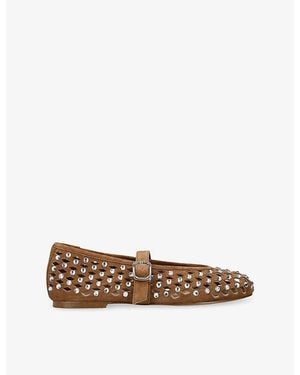 Steve Madden Dreaming Suede Ballet Flats - Brown