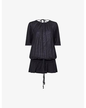 Peachy Den Blanche Skort Jersey Mini Dress - Blue