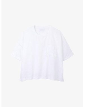 The White Company Contrast-Back Oversized-Fit Linen T-Shirt - White