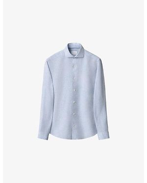 Eton Casual-Fit Long-Sleeve Linen Shirt - Blue