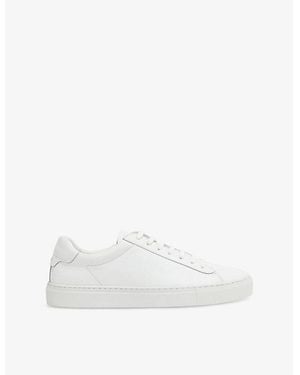 Reiss Finley Leather Low-Top Trainers - White