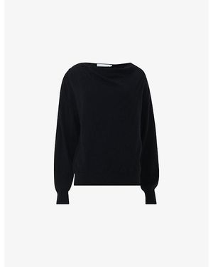 eem Cowl-Neck Knitted Wool-Blend Jumper - Black