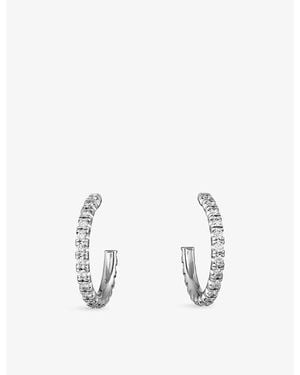 Cartier Etincelle De Small 18Ct- And 0.27Ct Diamond Hoop Earrings - White