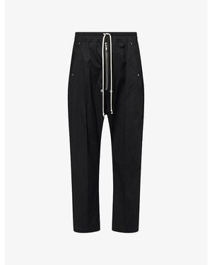 Rick Owens Bela Straight-Leg Cotton Trousers - Black