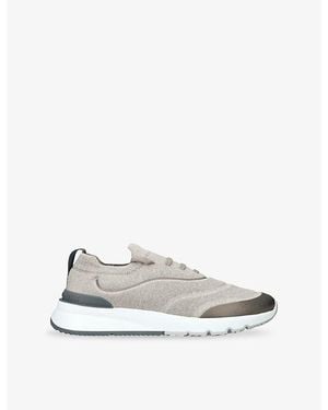 Brunello Cucinelli Sportiv Knitted Sneakers - White